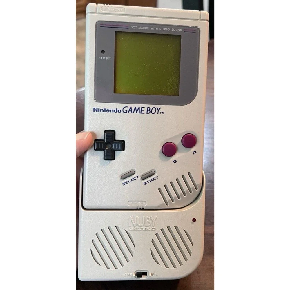 Nintendo Game Boy DMG-01 w/ Donkey Land 2 Game, Nuby Speaker - Tested